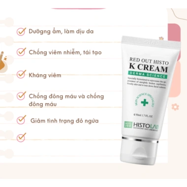 Kem phục hồi dưỡng ẩm K HISTOLAB Red Out Histo K Cream 50ml: Giảm mụn, làm sáng da, giá ưu đãi 703.560 VND 4 Kem phục hồi dưỡng ẩm K HISTOLAB Red Out Histo K Cream 50ml: Giảm mụn, làm sáng da, giá ưu đãi 703.560 VND 4