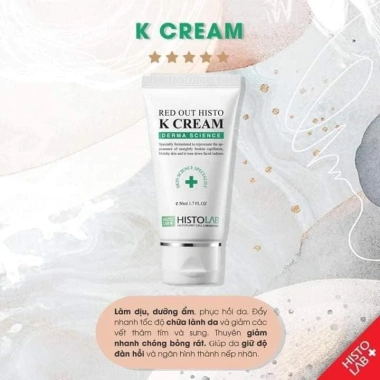 Kem phục hồi dưỡng ẩm K HISTOLAB Red Out Histo K Cream 50ml: Giảm mụn, làm sáng da, giá ưu đãi 703.560 VND