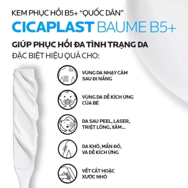 Kem phục hồi La Roche-Posay Cicaplast Baume B5+ 100ml - Giảm 22% - Da nhanh sau 1 lần 3 Kem phục hồi La Roche-Posay Cicaplast Baume B5+ 100ml - Giảm 22% - Da nhanh sau 1 lần 3