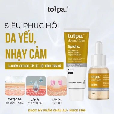 Kem Phục Hồi Tái Sinh Lipidro TOLPA 40g Dưỡng ẩm sâu tái sinh da giảm giá 18% chỉ 419.000đ