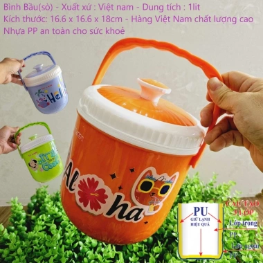 Kèm Quà Bình Giữ Nhiệt Trái Bánh Bầu Sò 880 Nhựa PP Không Đọng Sương 36.200₫