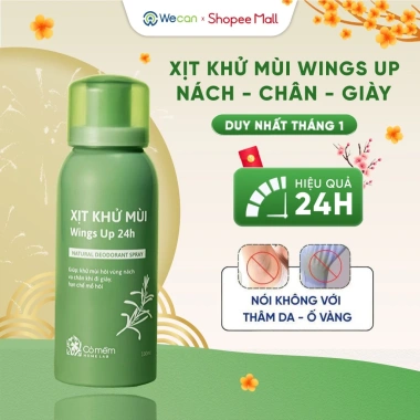 [Kèm quà] Xịt & Bột Khử Mùi Toàn Thân Wings Up 100ml - Ngăn Tiết Mồ Hôi, Hạn Chế Mùi Cơ Thể, Hôi Giày 200.000 VND 2