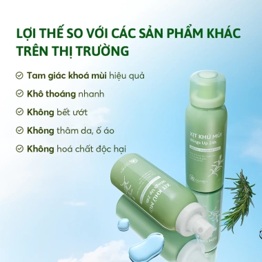 [Kèm quà] Xịt & Bột Khử Mùi Toàn Thân Wings Up 100ml - Ngăn Tiết Mồ Hôi, Hạn Chế Mùi Cơ Thể, Hôi Giày 200.000 VND 3