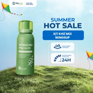 [Kèm quà] Xịt & Bột Khử Mùi Toàn Thân Wings Up 100ml - Ngăn Tiết Mồ Hôi, Hạn Chế Mùi Cơ Thể, Hôi Giày 200.000 VND 10