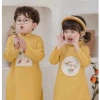 Kèm Quần Áo Dài Tết Bé Trai Bé Gái - Vải Mềm Mịn, Thêu Xinh, Quần Lụa Giá 167.5k