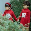 Kèm Quần Áo Dài Tết Bé Trai Bé Gái - Vải Mềm Mịn, Thêu Xinh, Quần Lụa Giá 167.5k 4