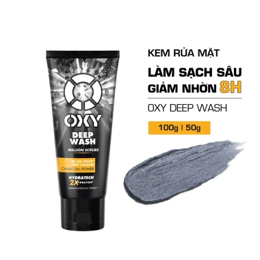 Kem rửa mặt nam giới Oxy - Sạch mụn, kiềm dầu, kiểm soát nhờn, sáng da, mát lạnh, giá 108.000₫