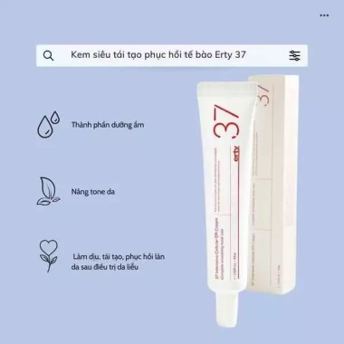 Kem Siêu Tái Tạo Phục Hồi Erty 37 InterSive Cellular ER – Chính Hãng, Dưỡng ẩm, Làm Dịu Tế Bào, Giá Ưu Đãi 606.000₫