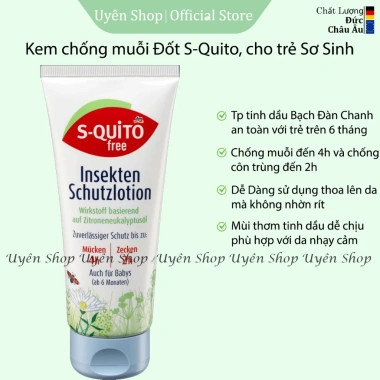 Kem Squito Ngừa Muỗi, Côn Trùng Đốt An Toàn Cho Trẻ Từ 6 Tháng - Giá 155.000 VND