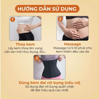 Kem tan mỡ Bellena TM 200ml - Giảm mỡ bụng, đùi, bắp tay, bụng dưới - Giá 235.000 VND