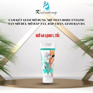 Kem tan mỡ bụng Eveline Extreme 4D - Giảm mỡ, săn chắc da, an toàn, giá 249.000₫