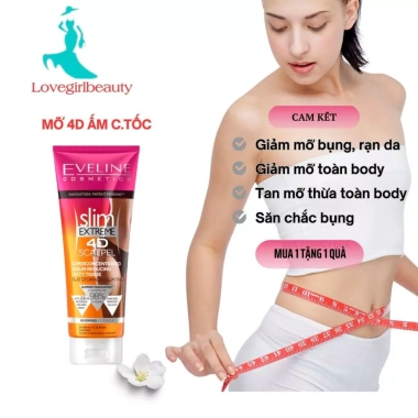 Kem tan mỡ Eveline Cosmetics 4D - Săn chắc da, giảm mỡ an toàn, chỉ 249.000₫ (giá gốc 311.250₫)