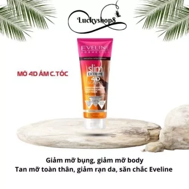 Kem tan mỡ Eveline Extreme 4D giảm mỡ bụng, săn chắc da, giảm rạn da – Giá chỉ 249.000₫