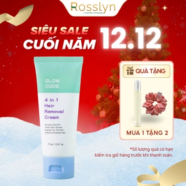 Kem tẩy lông GlowCode Niacinamide E, lông mọc thưa, dưỡng ẩm, sáng da 70gr Rosslyn 2