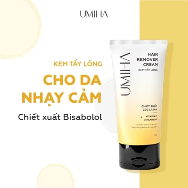 Kem tẩy lông UMIHA 65g chiết xuất Cúc La Mã – Da nhạy cảm, tẩy lông chân, tay, nách, vùng kín, giảm giá 175.000₫