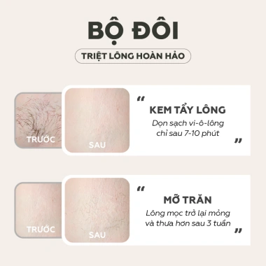 Kem tẩy lông UMIHA 65g chiết xuất Cúc La Mã – Da nhạy cảm, tẩy lông chân, tay, nách, vùng kín, giảm giá 175.000₫ 6
