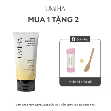 Kem tẩy lông UMIHA 65g chiết xuất Cúc La Mã – Da nhạy cảm, tẩy lông chân, tay, nách, vùng kín, giảm giá 175.000₫ 9