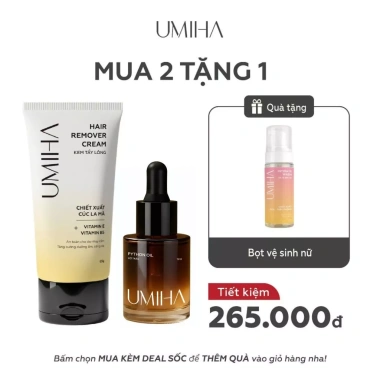 Kem tẩy lông UMIHA 65g chiết xuất Cúc La Mã – Da nhạy cảm, tẩy lông chân, tay, nách, vùng kín, giảm giá 175.000₫ 10