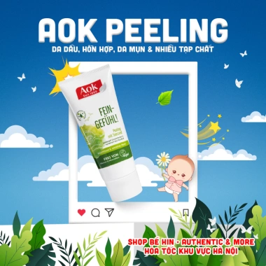 Kem tẩy tế bào chết Aok Peeling Đức: Dành cho da dầu, da mụn, hỗn hợp, loại bỏ tạp chất, giá chỉ 229.000₫