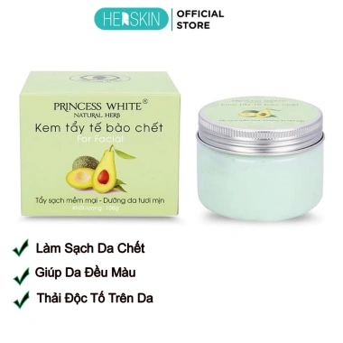 Kem Tẩy Tế Bào Chết Mặt Princess White Herskin 100gr Dưỡng ẩm Bơ Giá 129.000đ