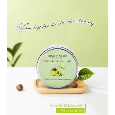 Kem Tẩy Tế Bào Chết Mặt Princess White Herskin 100gr Dưỡng ẩm Bơ Giá 129.000đ
