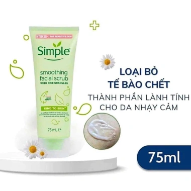 Kem tẩy tế bào chết Simple Kind to Skin 75ml - Da mặt nhạy cảm, giảm giá 74.999 VND