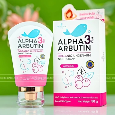 Kem Thâm Nách Alpha Arbutin 3 Plus Organic Tuýp Mới - Dưỡng da đêm, giảm thâm, giá 190.000₫