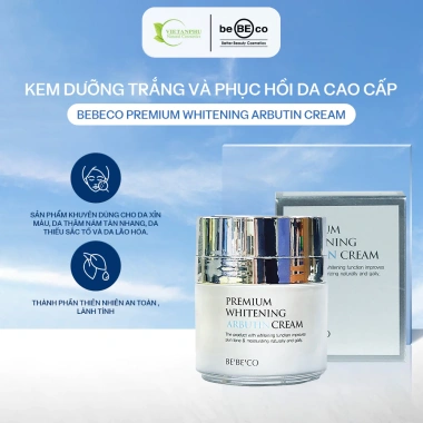 Kem trắng da BEBECO Whitening Arbutin: Ngăn lão hóa, mờ thâm nám, da mềm mịn