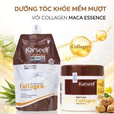 Kem ủ Phục Hồi Tóc Công Thức Ý Collagen Karseell 500ml - Dưỡng sâu, mọc nhanh, giảm rụng, giá 199.000₫