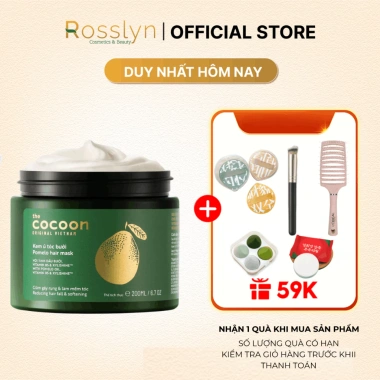 Kem ủ tóc bưởi Cocoon 200ml Rosslyn - Giảm gãy rụng, mềm mượt, giá chỉ 210.700₫ Kem ủ tóc bưởi Cocoon 200ml Rosslyn - Giảm gãy rụng, mềm mượt, giá chỉ 210.700₫