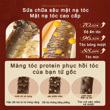 Kem ủ tóc Dầu xả Collagen dưỡng ẩm - Phục hồi tóc hư tổn, ngăn rụng 140k