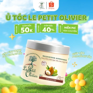 Kem ủ tóc Le Petit Olivier 330ml chính hãng - Phục hồi hư tổn, nuôi dưỡng chuyên sâu, chỉ 400.000₫