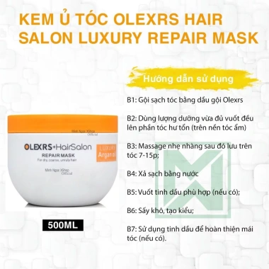Kem ủ tóc OLEXRS và HairSalon Mask 500ml - Dầu phục hồi siêu mượt, giảm còn 195k 3