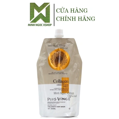 Kem ủ tóc Plus Vinge Collagen 500ml - Phục hồi siêu mượt, giảm giá 145.000đ