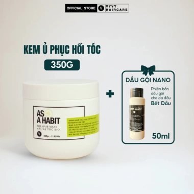 Kem ủ tóc tráng gương VyvyHaircare 350g Phục hồi hư tổn cột lõi với Peptide và 11 Axit Amin giảm còn 240.000 VND 10