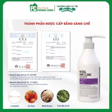 Kem ủ xả tóc Hasol Hair Clinic 500g - Phục hồi hư tổn, giảm gãy rụng, tóc mềm mượt, chỉ 349.000₫
