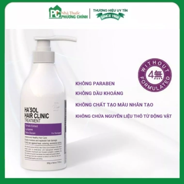 Kem ủ xả tóc Hasol Hair Clinic 500g - Phục hồi hư tổn, giảm gãy rụng, tóc mềm mượt, chỉ 349.000₫
