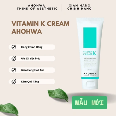 Kem Vitamin K Ahohwa kèm quà – Dưỡng da, giảm mỏng đỏ, làm dịu, chỉ 249k