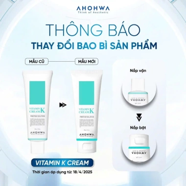 Kem Vitamin K Ahohwa kèm quà – Dưỡng da, giảm mỏng đỏ, làm dịu, chỉ 249k
