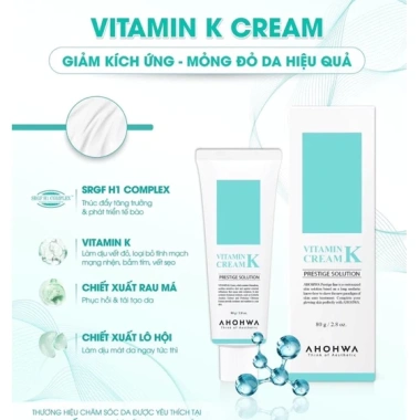 Kem Vitamin K Ahohwa kèm quà – Dưỡng da, giảm mỏng đỏ, làm dịu, chỉ 249k 4 Kem Vitamin K Ahohwa kèm quà – Dưỡng da, giảm mỏng đỏ, làm dịu, chỉ 249k 4