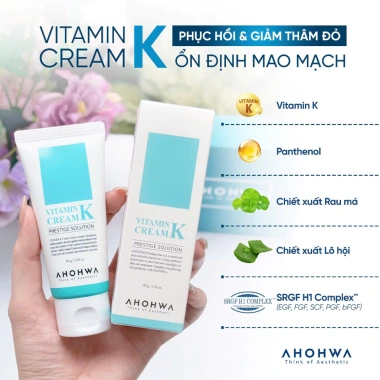 Kem Vitamin K Ahohwa kèm quà – Dưỡng da, giảm mỏng đỏ, làm dịu, chỉ 249k 8 Kem Vitamin K Ahohwa kèm quà – Dưỡng da, giảm mỏng đỏ, làm dịu, chỉ 249k 8