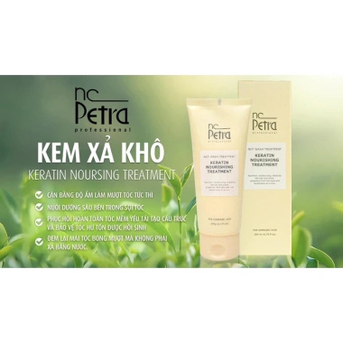 Kem Xả khô Nc Petra Keratin Treatment 200ml - Phục hồi tóc hư tổn, giá 299k