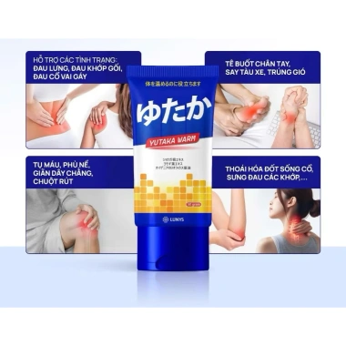 Kem Xoa Bóp Xương Khớp Yutaka Warm 50g - Giảm Nhức Mỏi, Thư Giãn Cơ Thể, Gừng Ngải Cứu, Giá 68.600đ