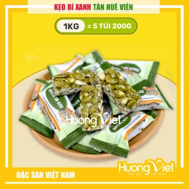 Kẹo bí xanh Tân Huê Viên 1kg (5 túi 200g) - Ngọt thanh, thơm ngon, bánh kẹo Tết giá ưu đãi 369.000₫