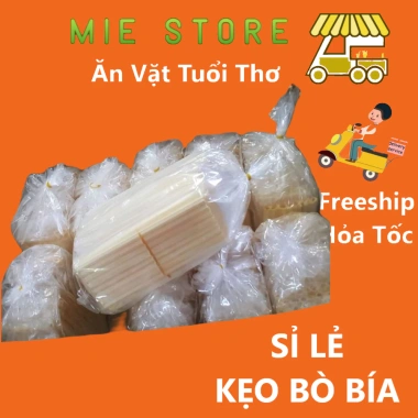 Kẹo Bò Bía sỉ lẻ giá ưu đãi 42.900 VND – thanh đường, thanh kẹo toàn quốc, hỗ trợ đóng thùng xốp từ 3 bịch