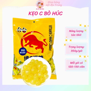Kẹo Bò Húc 350g - Viên ngậm vị bò húc thơm ngon, giảm giá còn 17.500đ, ăn vặt Tiểu Đồng