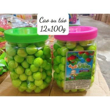 Kẹo Cao Su Nhai Hình Quả Táo, Quả Nhót Sắc Màu Tuổi Thơ - Ăn Vặt 492 Giá 52.000 VND