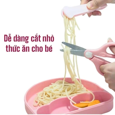 Kéo cắt ăn dặm Misan - Cắt nhanh, hộp đựng xinh, giá ưu đãi 50.000đ