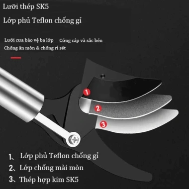 Kéo cắt cành 1.5m-2m lưỡi SK5 sắc bén, cán thép chắc, tỉa & hái trái cây 101.850VND 7 Kéo cắt cành 1.5m-2m lưỡi SK5 sắc bén, cán thép chắc, tỉa & hái trái cây 101.850VND 7