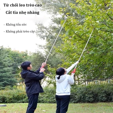 Kéo cắt cành 1.5m-2m lưỡi SK5 sắc bén, cán thép chắc, tỉa & hái trái cây 101.850VND